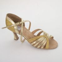La туфли жен.для бальных танцев золото (каб. 5см, 8 см)